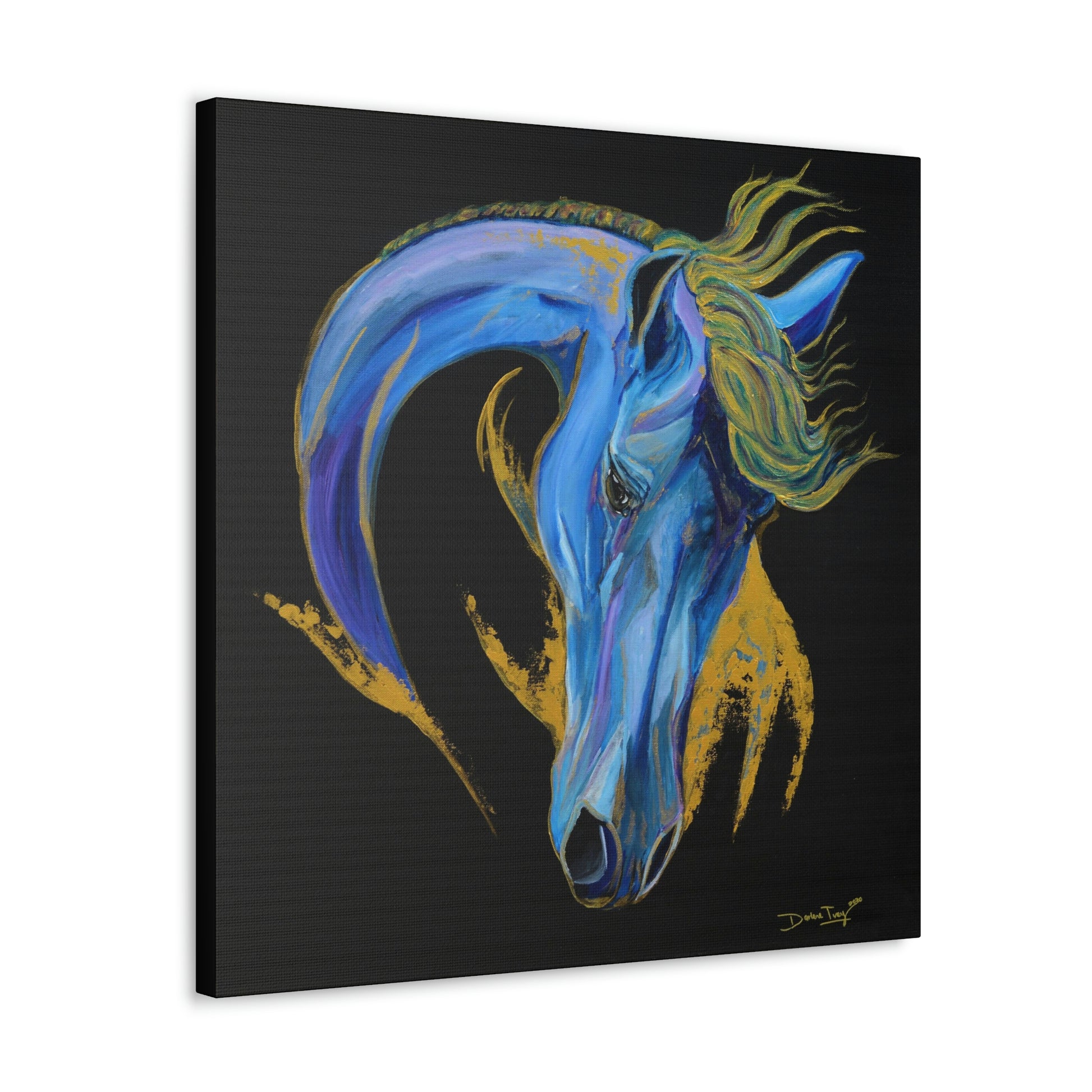 Sea Horse Wave- Original Print Canvas Gallery Wraps - SonaEquestrian