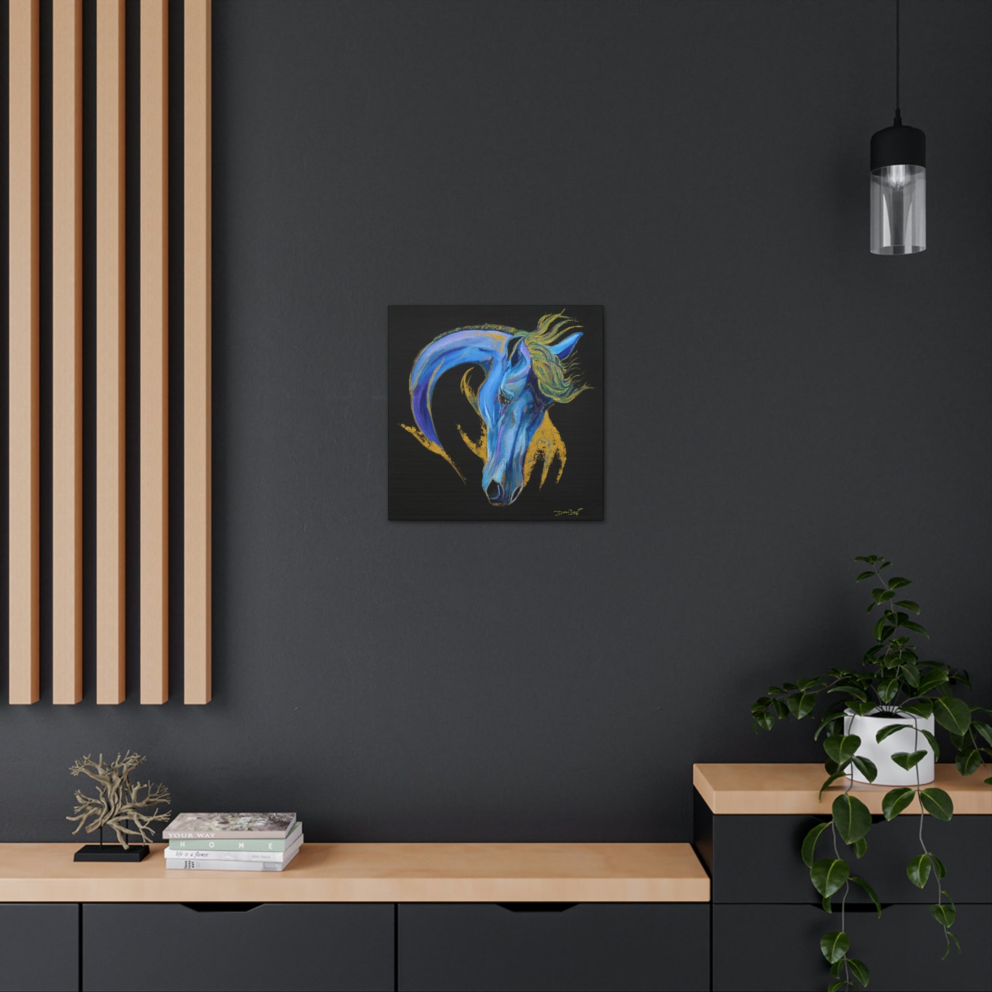 Sea Horse Wave- Original Print Canvas Gallery Wraps - SonaEquestrian