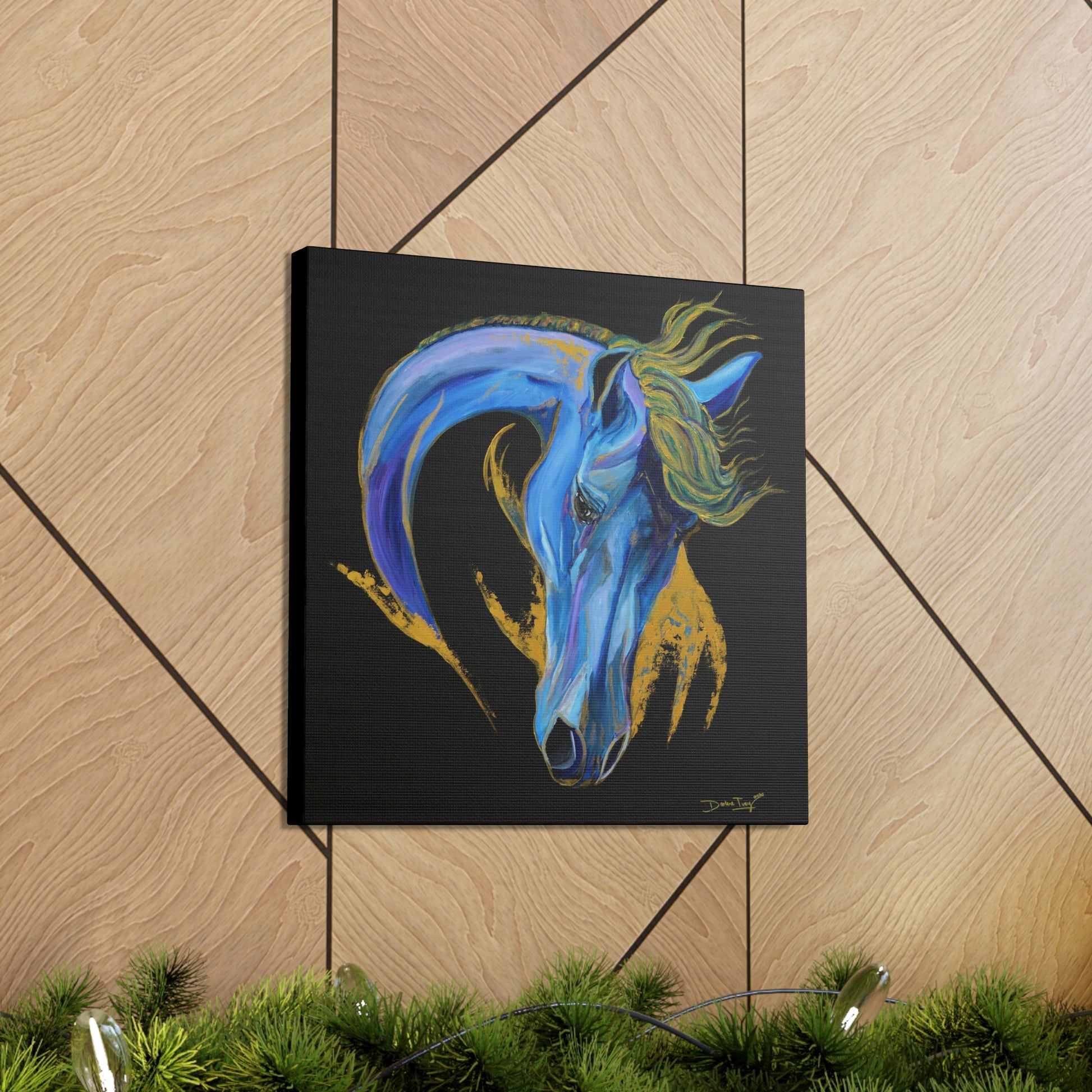 Sea Horse Wave- Original Print Canvas Gallery Wraps - SonaEquestrian