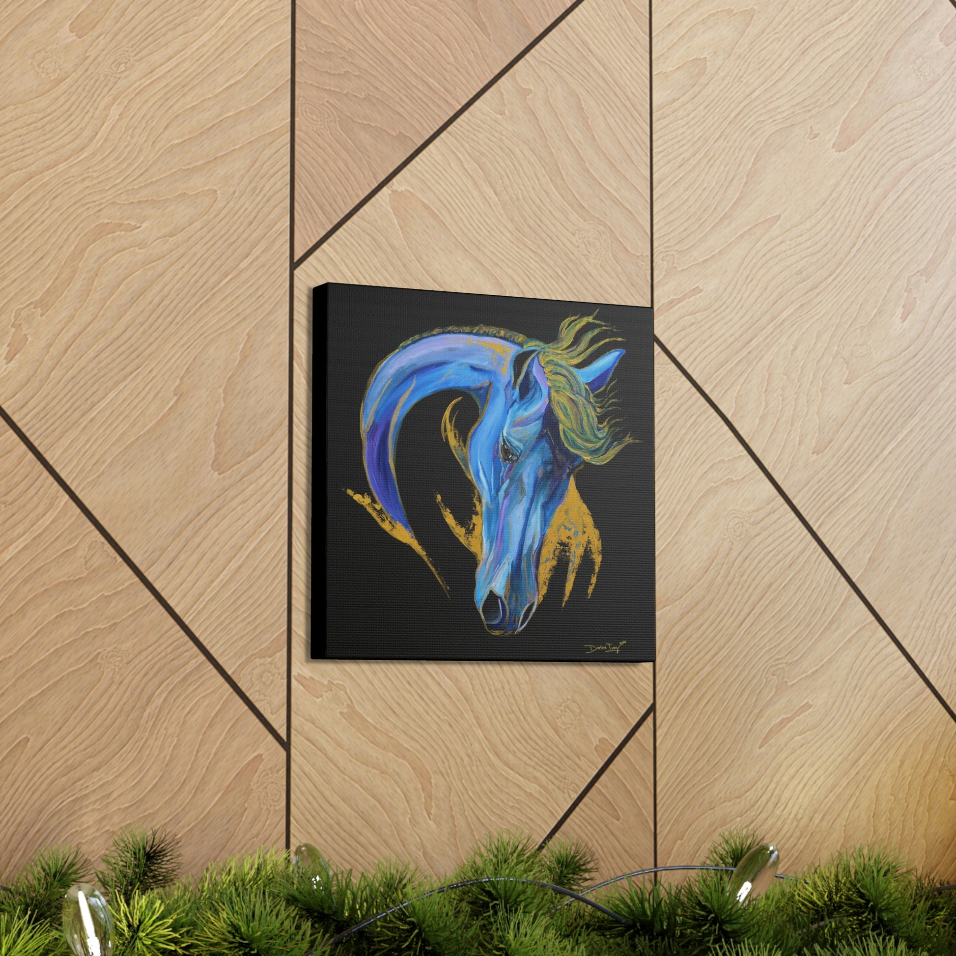 Sea Horse Wave- Original Print Canvas Gallery Wraps - SonaEquestrian