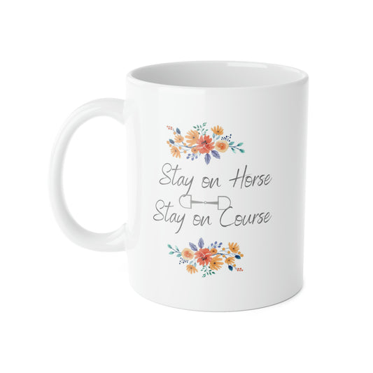 White Ceramic Mug, 11oz - SonaEquestrian