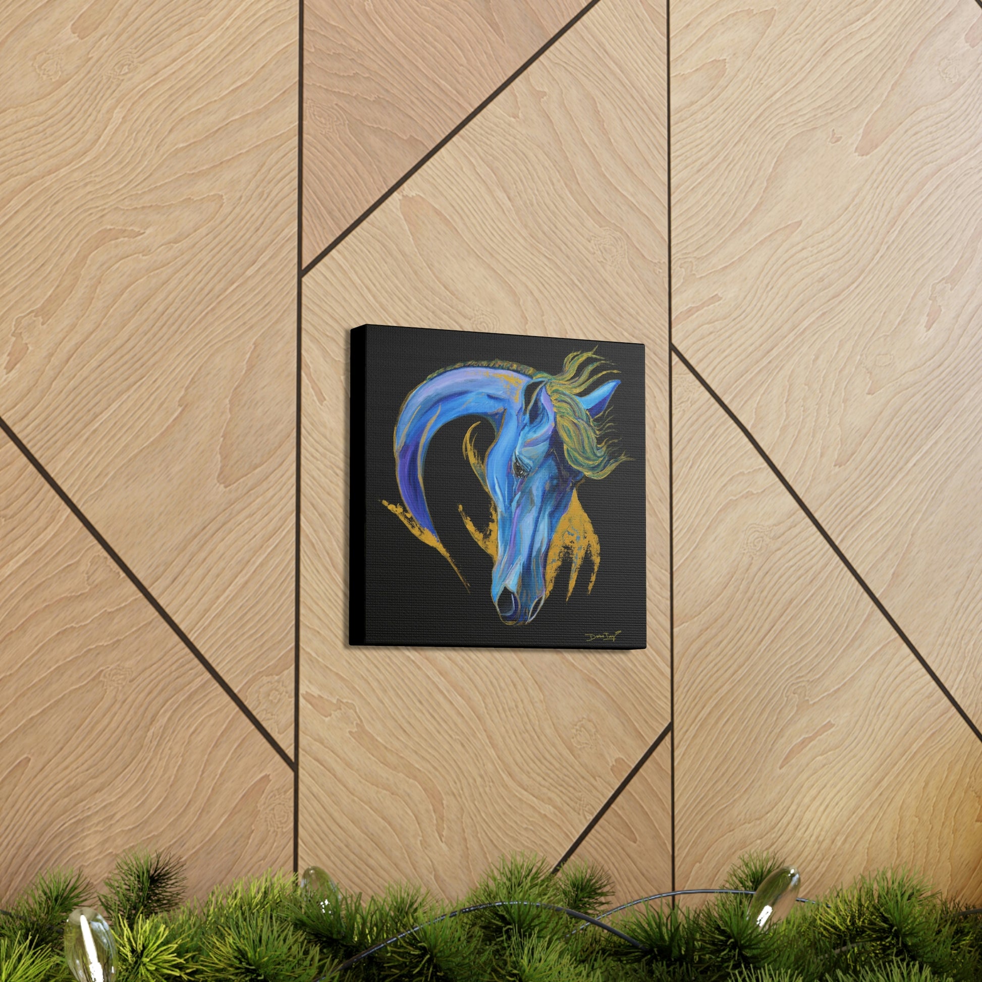 Sea Horse Wave- Original Print Canvas Gallery Wraps - SonaEquestrian