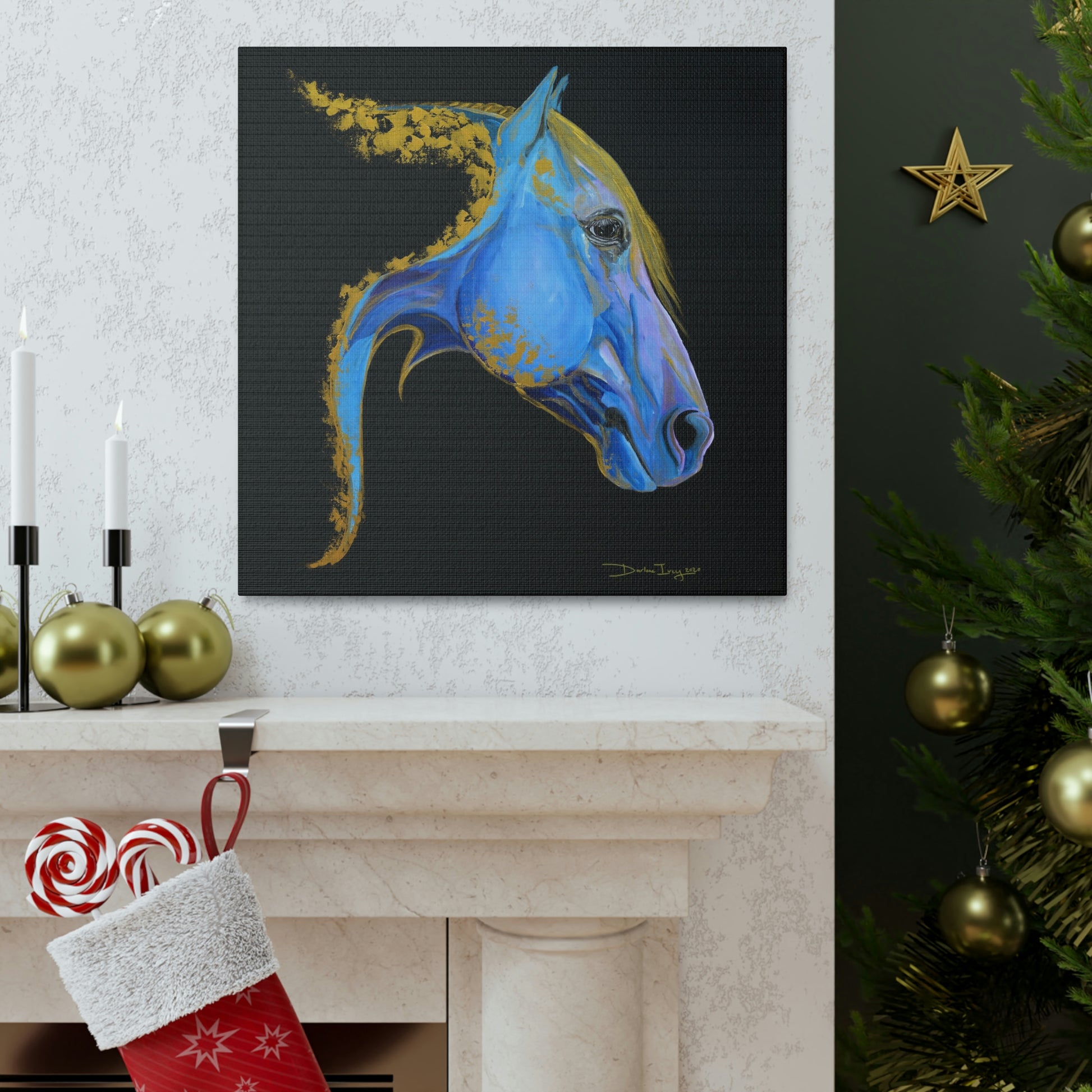 Sea Horse Tide- Original Print Canvas Gallery Wraps - SonaEquestrian