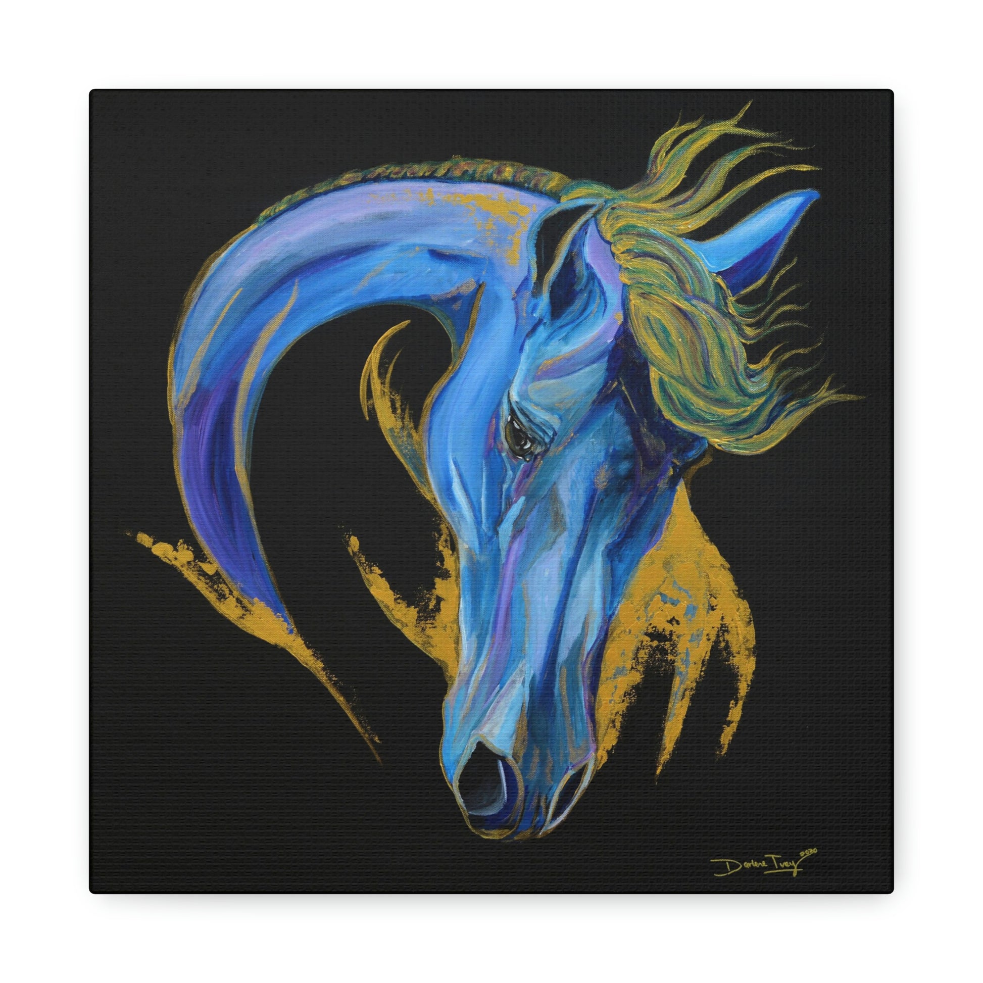 Sea Horse Wave- Original Print Canvas Gallery Wraps - SonaEquestrian