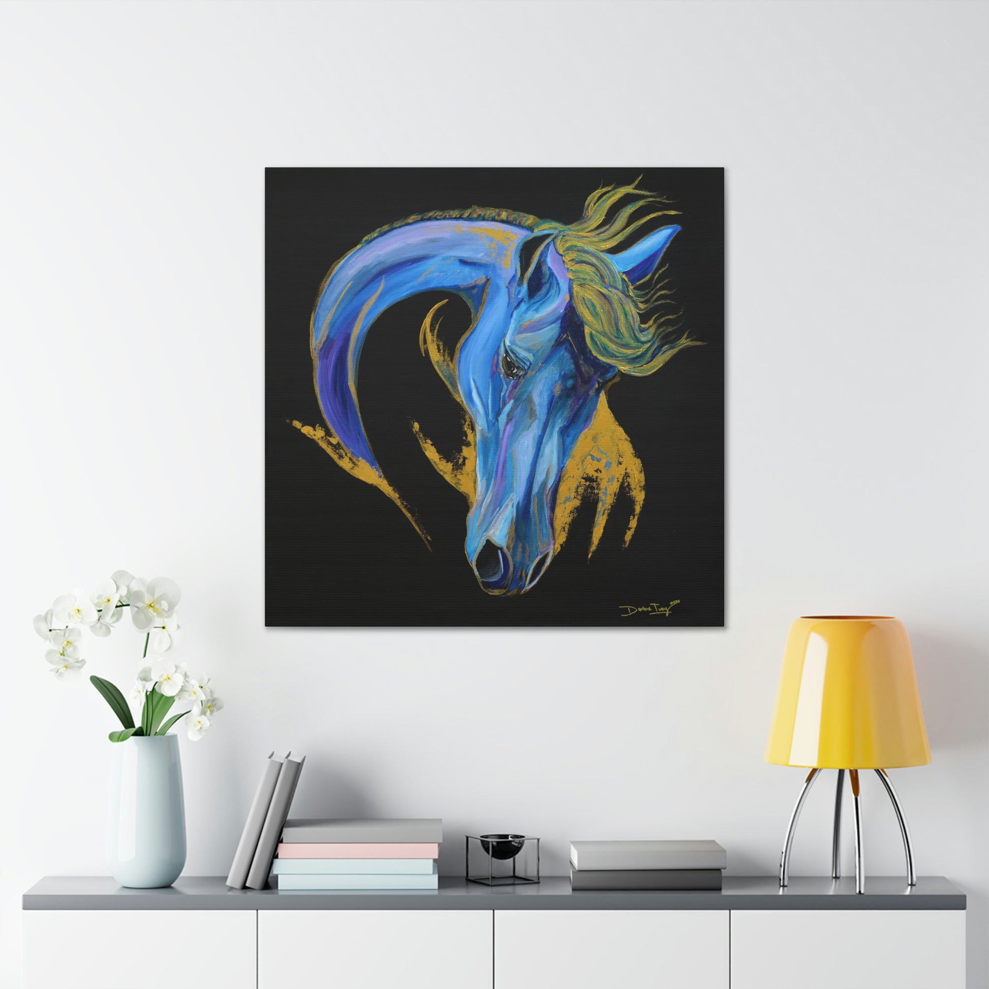 Sea Horse Wave- Original Print Canvas Gallery Wraps - SonaEquestrian