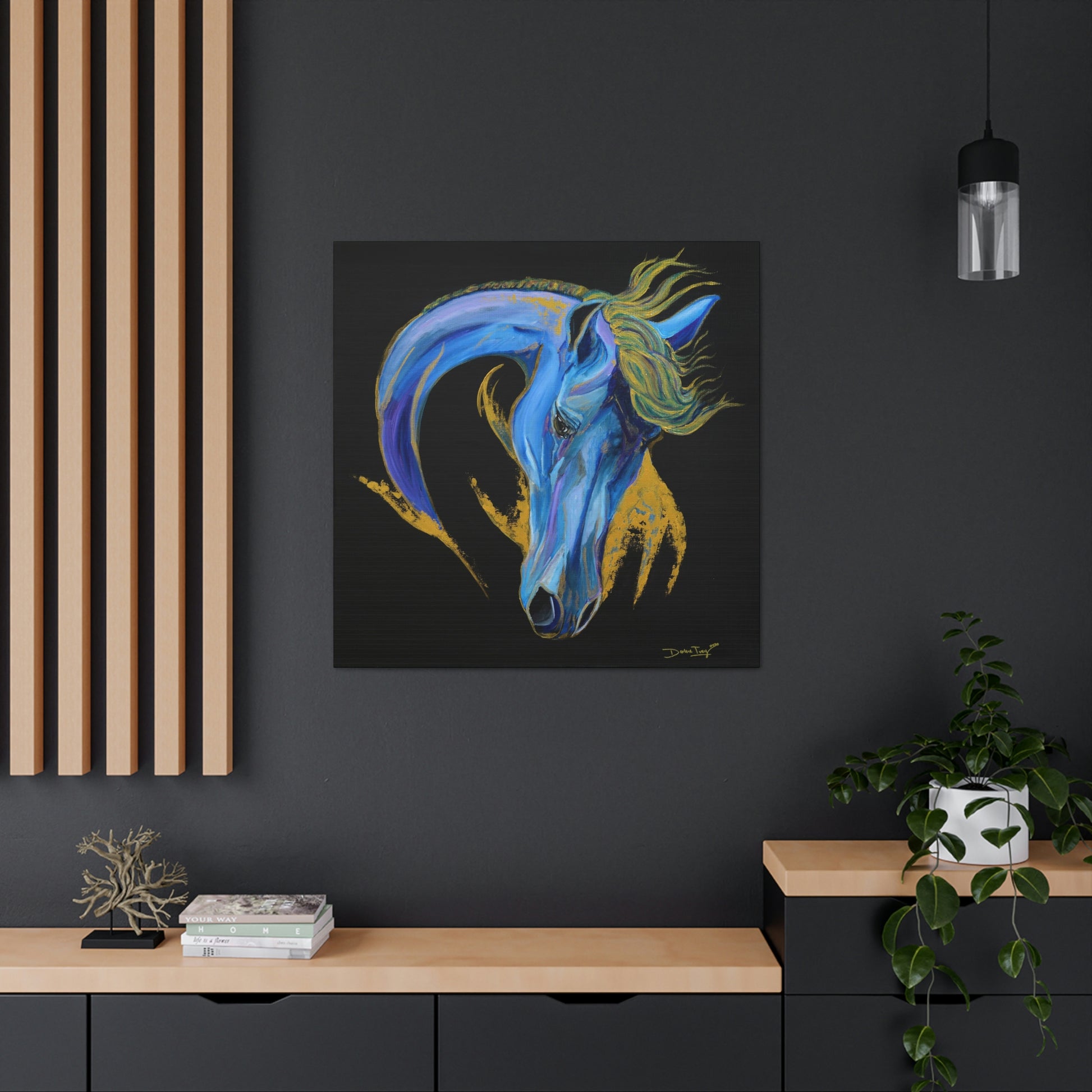 Sea Horse Wave- Original Print Canvas Gallery Wraps - SonaEquestrian