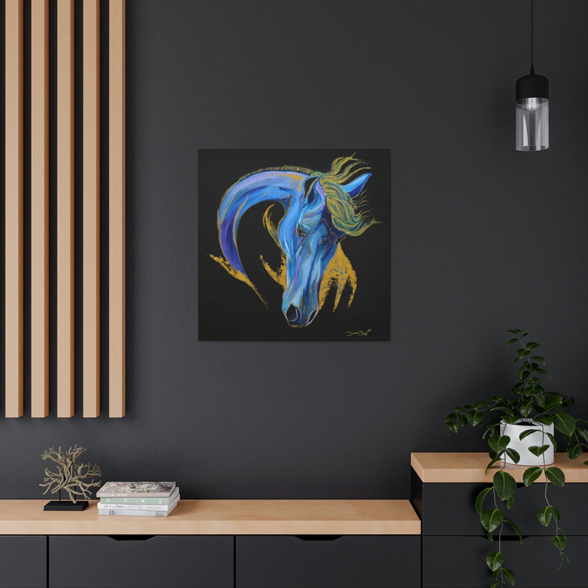 Sea Horse Wave- Original Print Canvas Gallery Wraps - SonaEquestrian