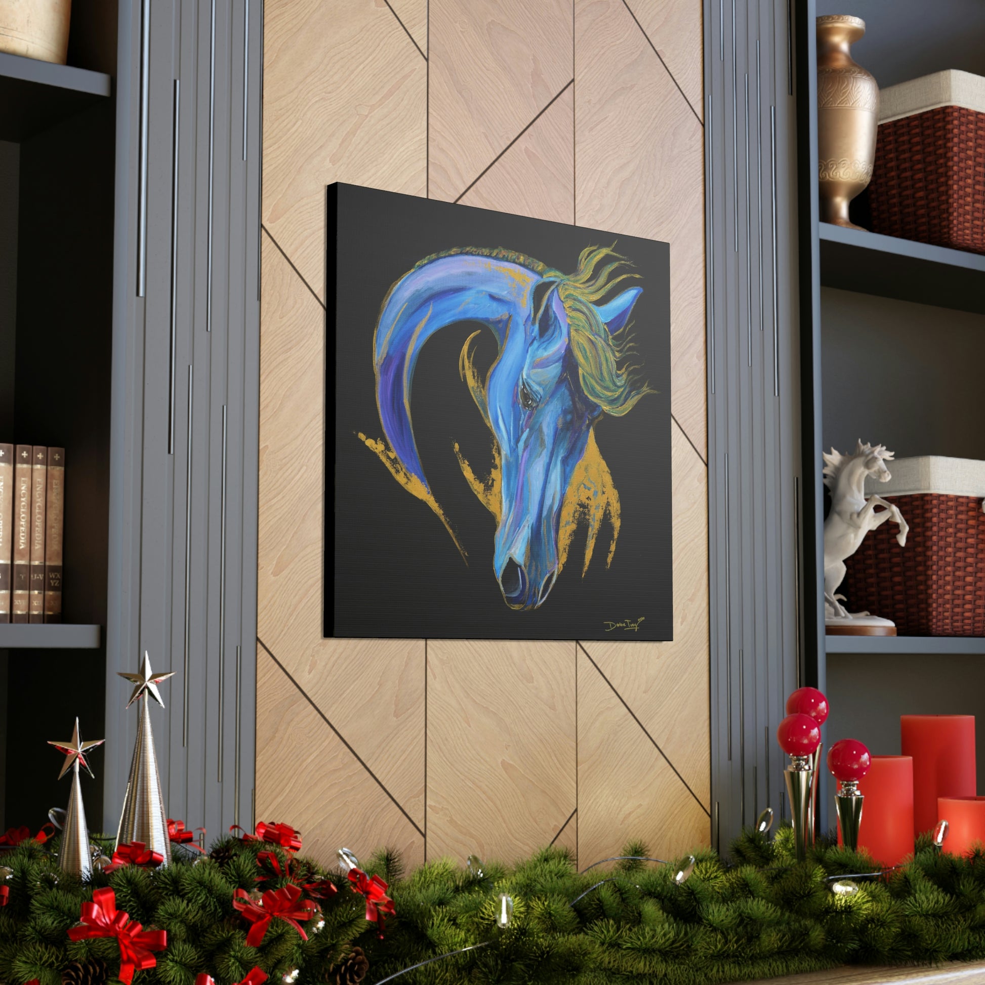 Sea Horse Wave- Original Print Canvas Gallery Wraps - SonaEquestrian