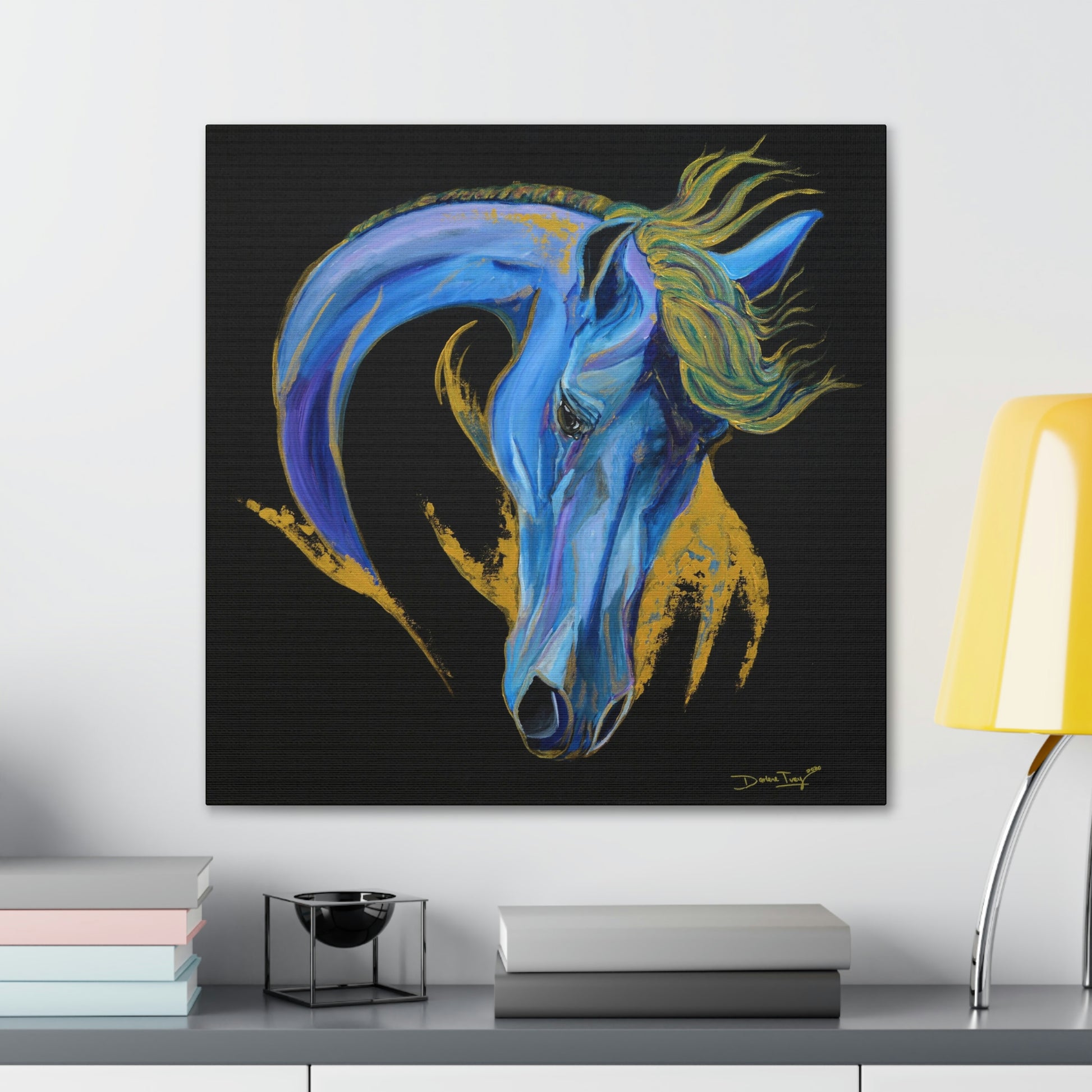 Sea Horse Wave- Original Print Canvas Gallery Wraps - SonaEquestrian