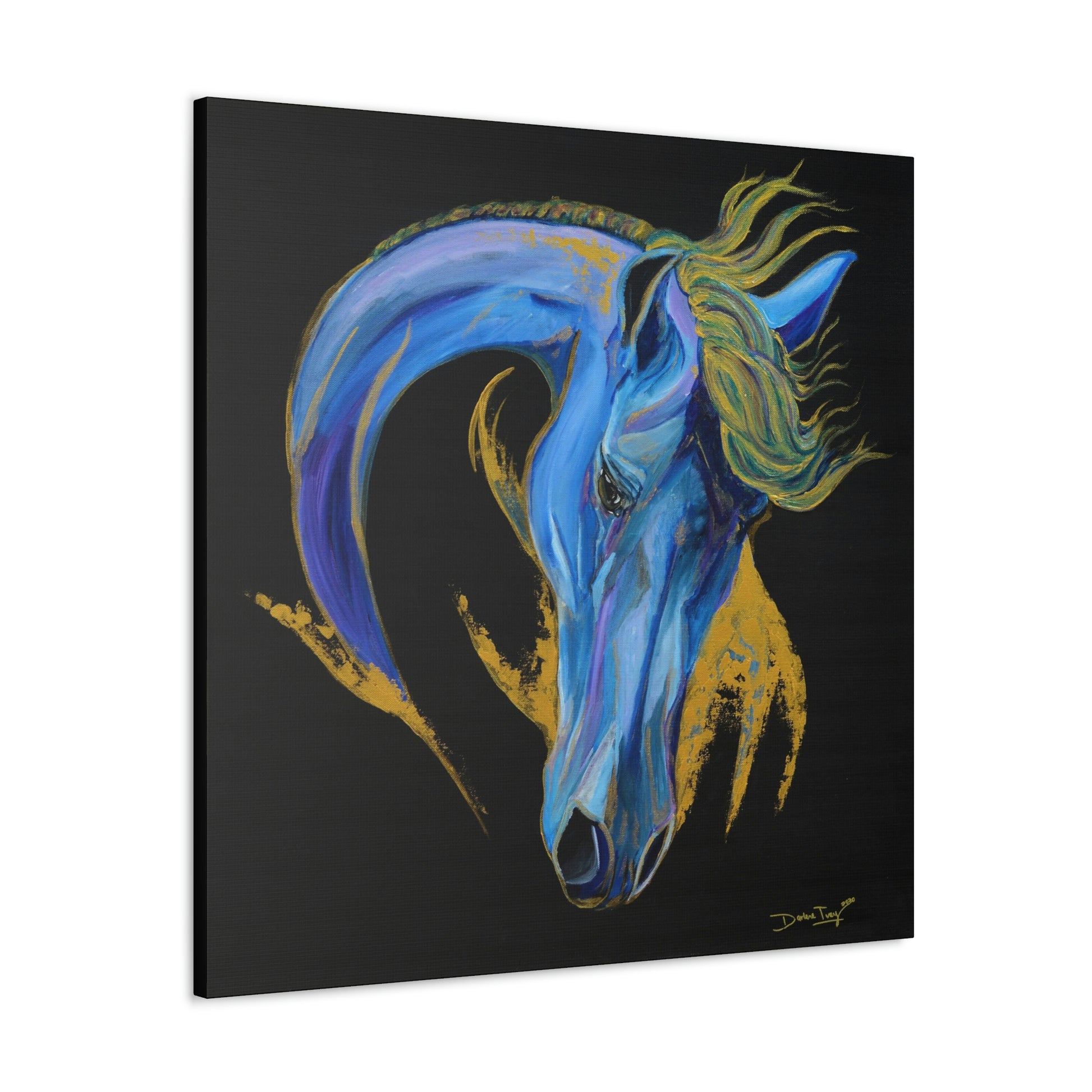 Sea Horse Wave- Original Print Canvas Gallery Wraps - SonaEquestrian