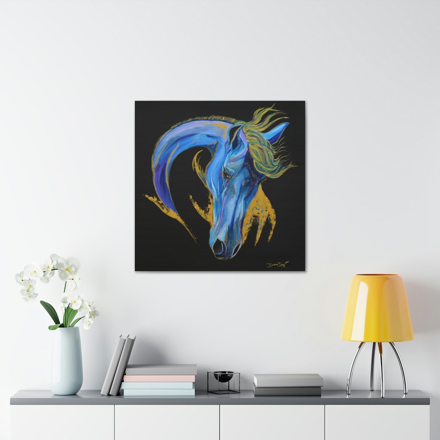 Sea Horse Wave- Original Print Canvas Gallery Wraps - SonaEquestrian