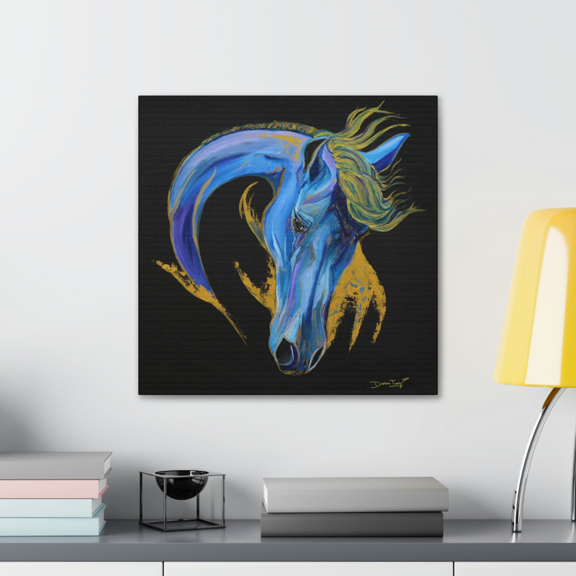 Sea Horse Wave- Original Print Canvas Gallery Wraps - SonaEquestrian