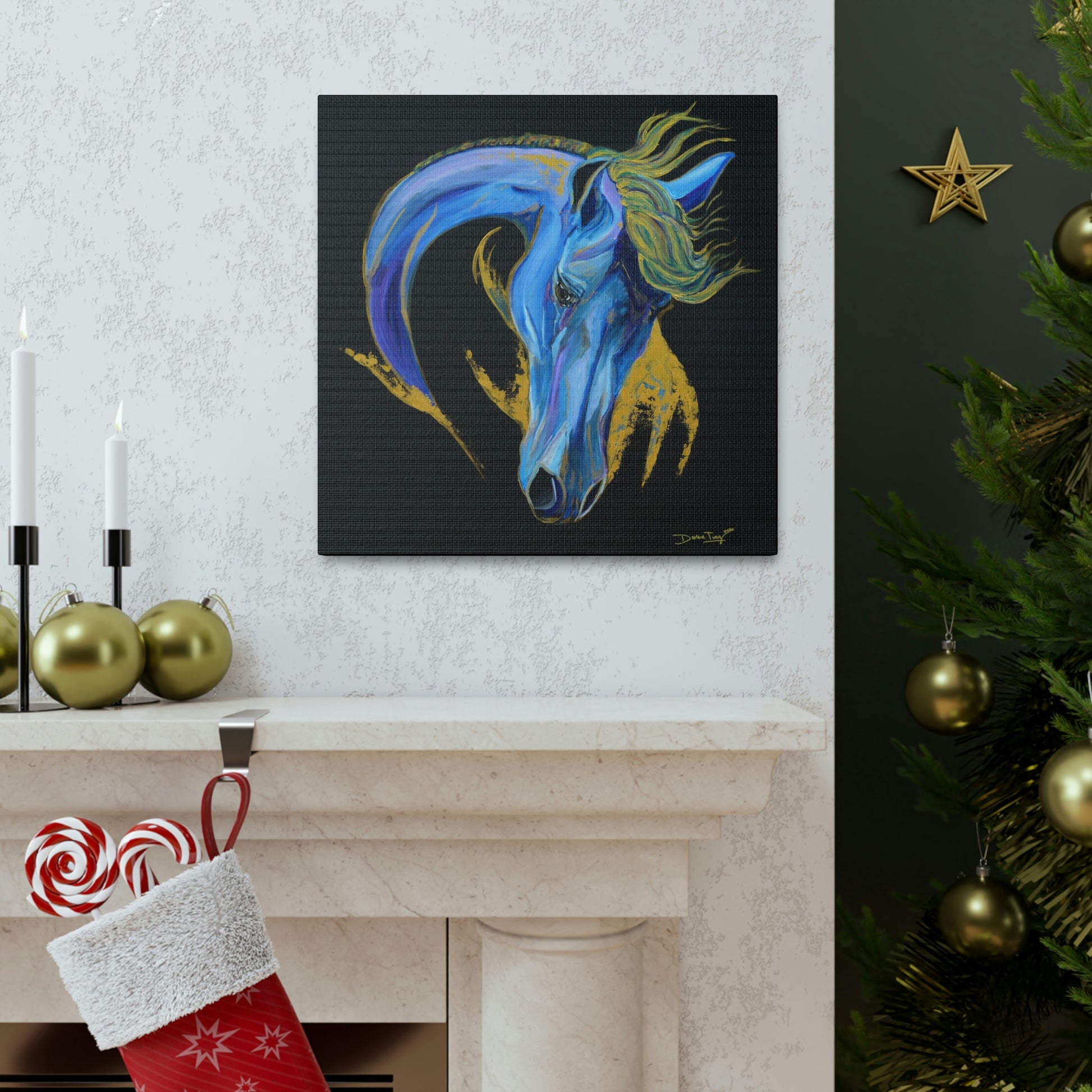 Sea Horse Wave- Original Print Canvas Gallery Wraps - SonaEquestrian