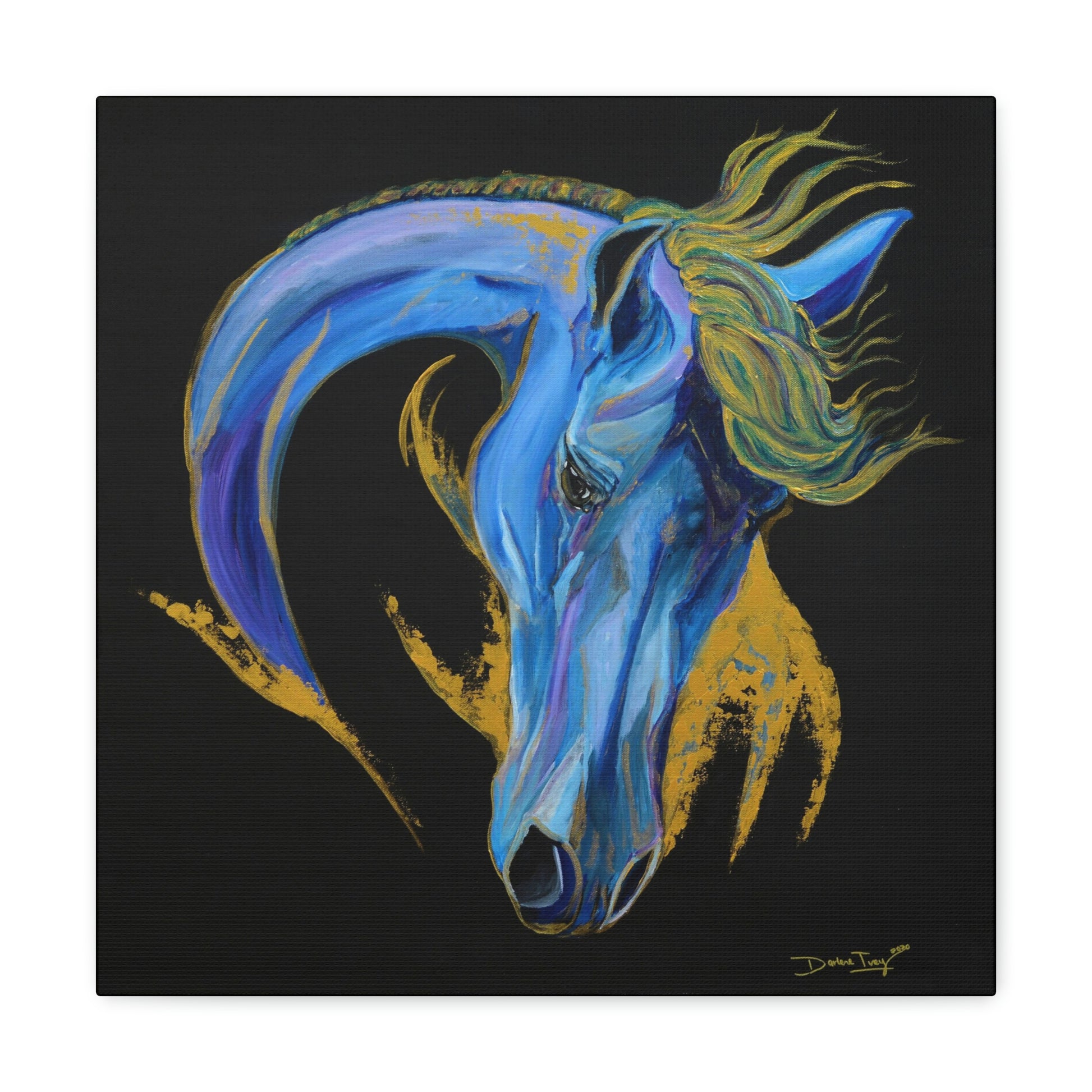 Sea Horse Wave- Original Print Canvas Gallery Wraps - SonaEquestrian