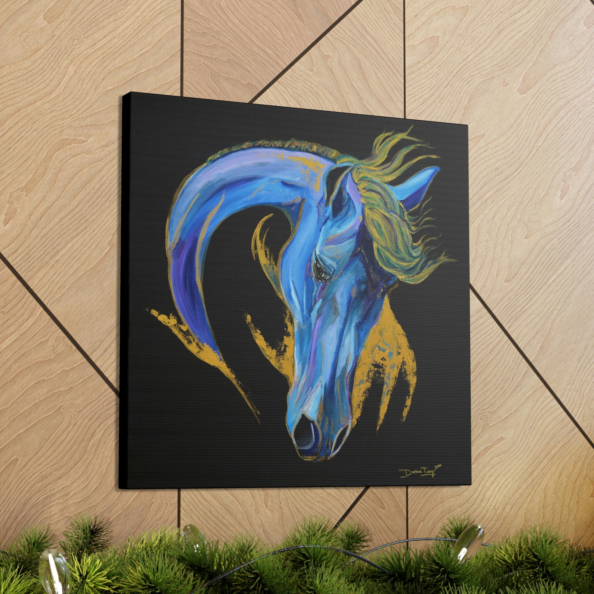 Sea Horse Wave- Original Print Canvas Gallery Wraps - SonaEquestrian